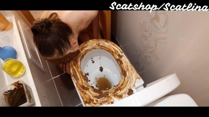 ScatLina (FullHD 1080p) Dirty toilet (part 1) [mp4 / 1.28 GB /  2020]