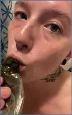 Scat Missellie Sucking on a Turd and Piss Drinking with Smearing