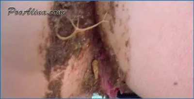 Alina Pooping and Farting in Jeans After Piss Drinking