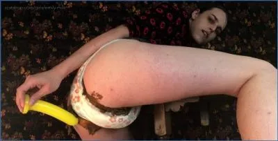 Emily Milk's First Diaper Poo and Dildo Fun