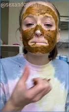 Teen Sexandcandy18's First Diaper Fill with Face Mask and Puke