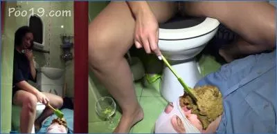 Milana Smelly Defecates and Drinks Urine in Extreme Russian Scat