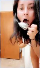 LilbuttLex Shows Off Her Gaping Ass and Eats After Work Toys