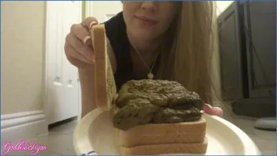 Goddess Ryan Black Dress Scat Sandwich with Heavy Copro Drops