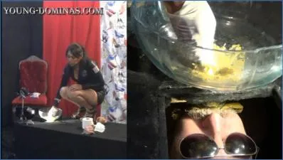 Stupid Slaves Facesitting and Vomiting Over Her Submissive - Extreme