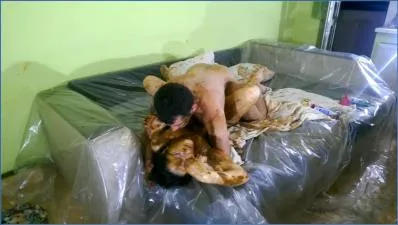 Astra Celestial Drenched in Enema Shit Eating Full-on Lesbian Action