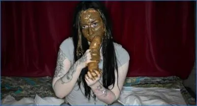 Dirty Betty in Enema Poop and Vomit with Dildo